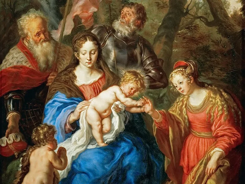 1606-Joachim von Sandrart - Nozze mistiche di Santa Caterina d'Alessandria - Kunsthistorisches Museum, Vienna